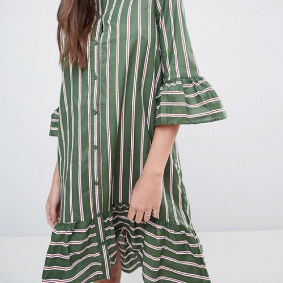 Vila Striped Shirt Dress - Picture 2 of 2